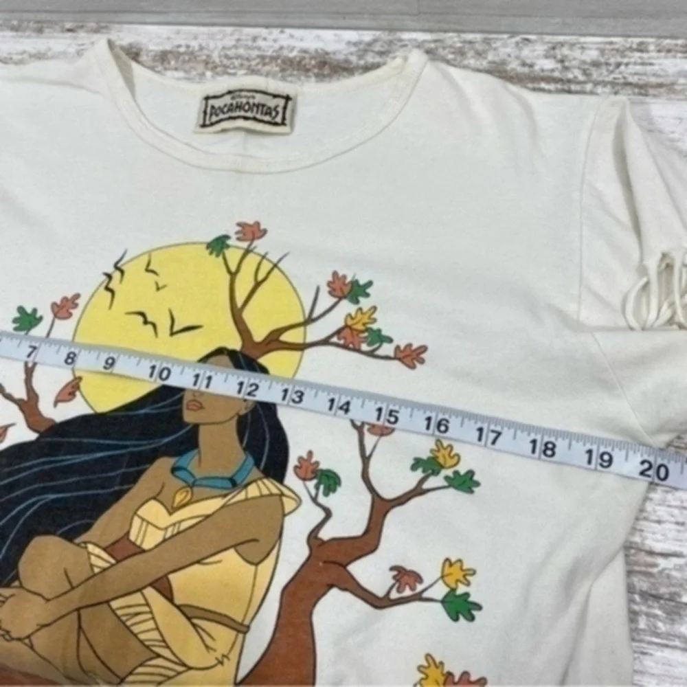 Disney Vintage 90s Parks Pocahontas Fringe Tshirt Dress size M - Picture 8 of 10